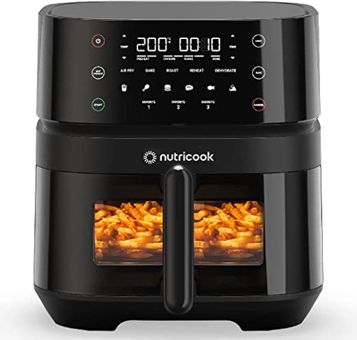 [mNbNCAF306V] Nutricook Air Fryer 3 Vision with Window and Internal Light, 5.7L, 1700 Watts