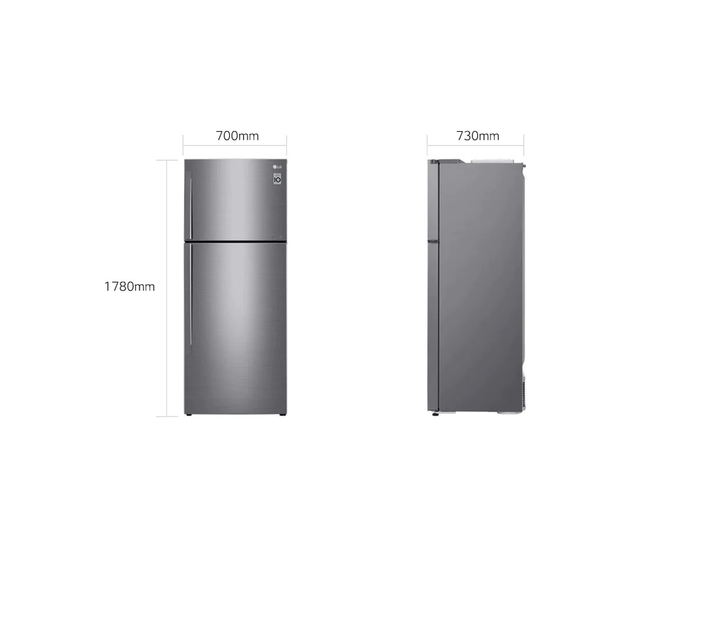 LG Refrigerator 471Liter Inverter Shiny Steel