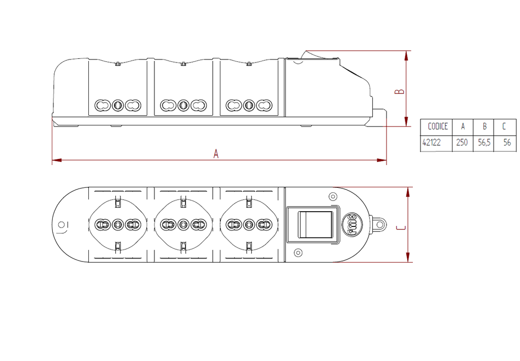 Fanton Extension 3m 9 Sockets