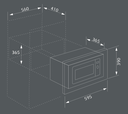 Silverline Microwave Built-In 23L Steel Inox