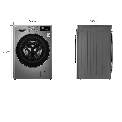 LG Washing Machine 9KG Steam 1200rpm Turbowash Silver (NEW)