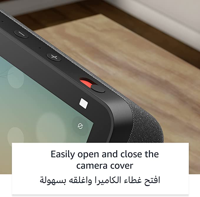 Echo Show 5 (2nd generation) | Smart display with Alexa (Arabic or English) and 2 MP camera | Charcoal