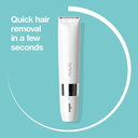 Braun Body Mini trimmer BS1000 Wet & Dry with trimming comb - White