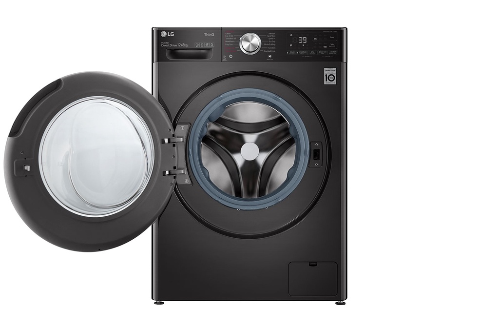 LG Washer Dryer 12KG/8KG Black Steel