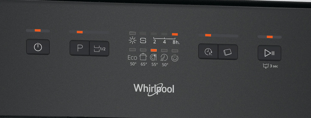 Whirlpool Dishwasher 5program Overflow Inox