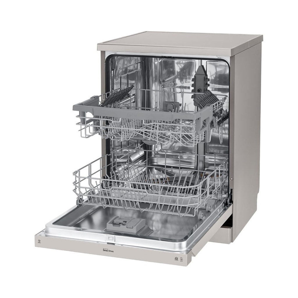LG Dishwasher Quadwash 9 Programs 14sets ThinQ Platinum Silver