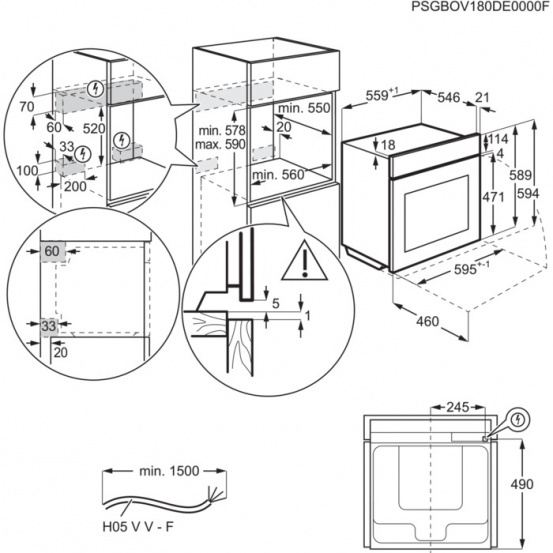 AEG electric oven 60 cm 556320