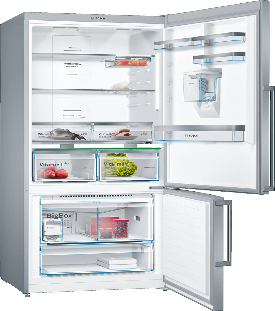 Bosch Refrigerator Serie6  Combi Stainless steel (with anti-fingerprint) 186x86cm  (copy)