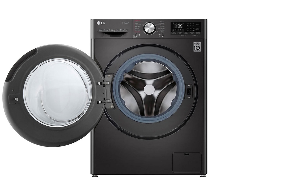 LG Washer Dryer 9/6kg Black Steel 16vat