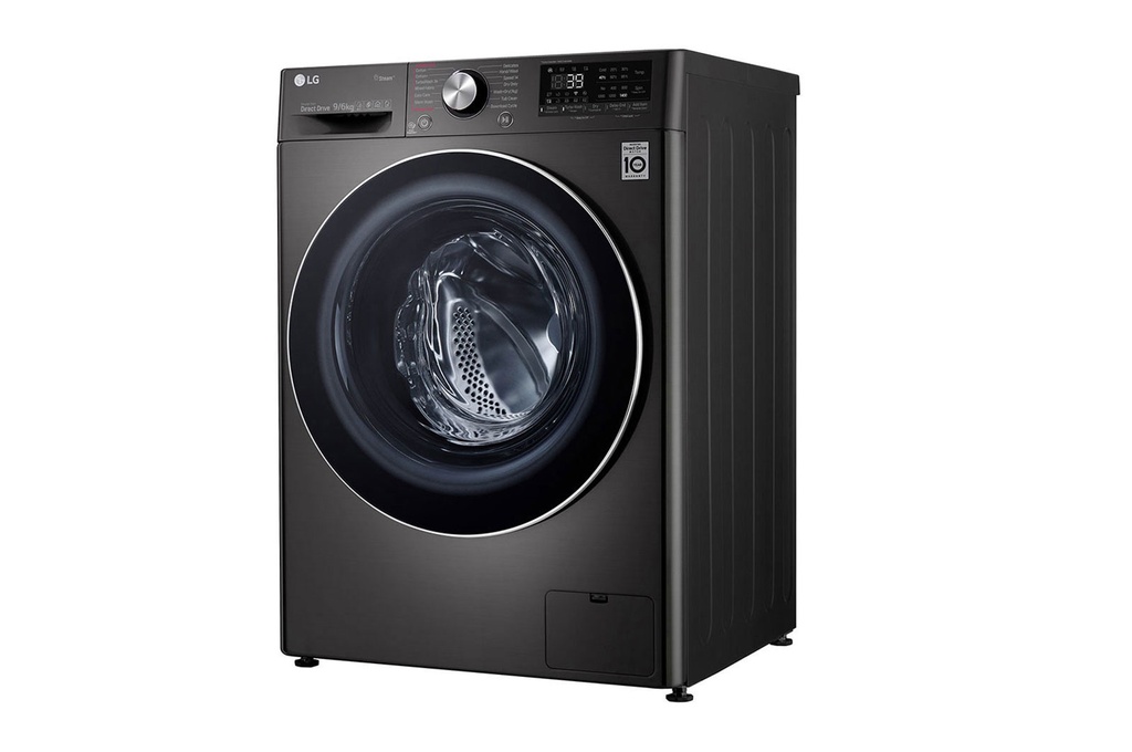 LG Washer Dryer 9/6kg Black Steel 16vat