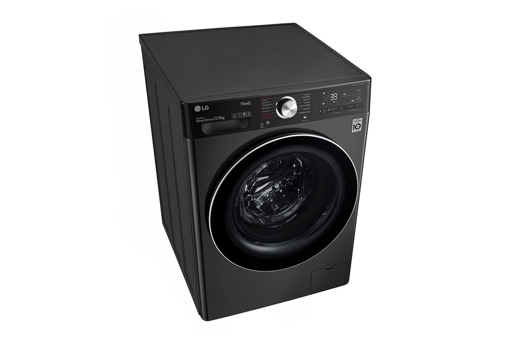 LG Washer Dryer 12/8kg Black Steel