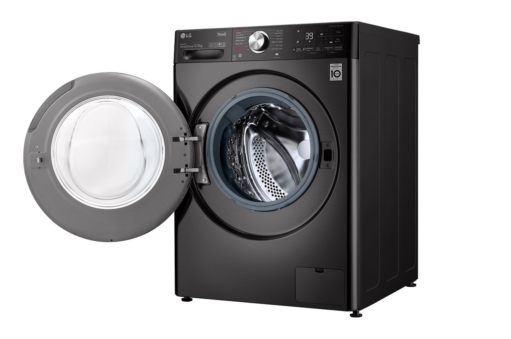 LG Washer Dryer 12/8kg Black Steel