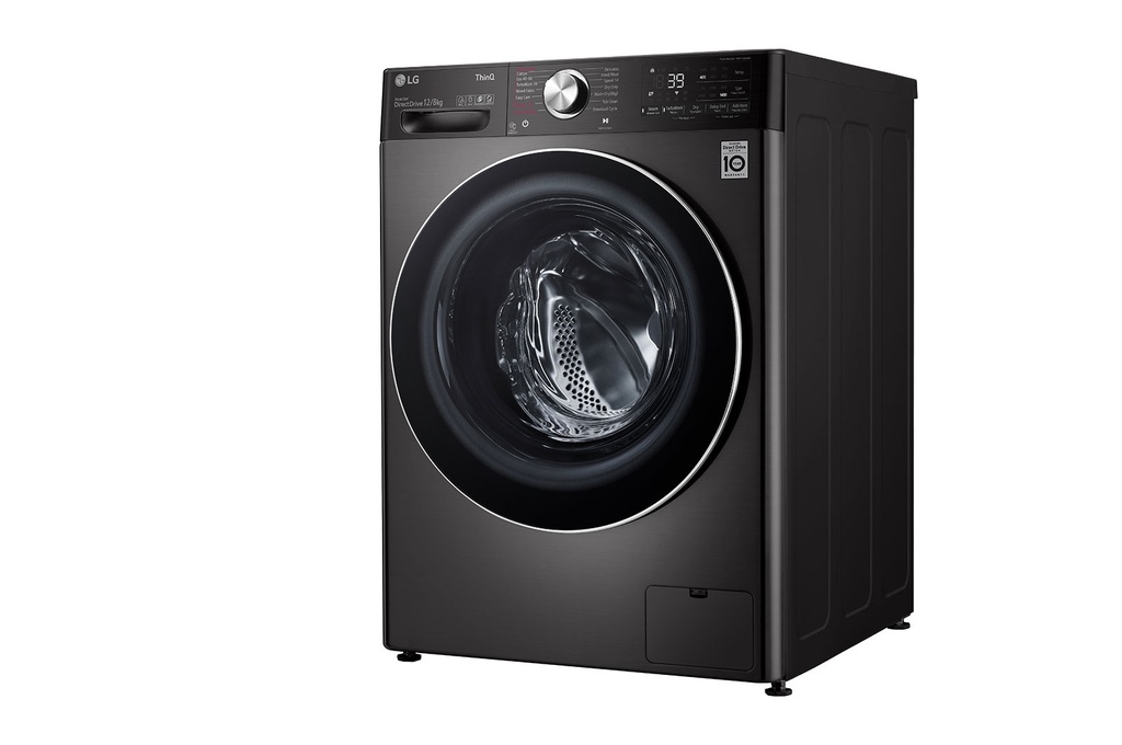 LG Washer Dryer 12/8kg Black Steel