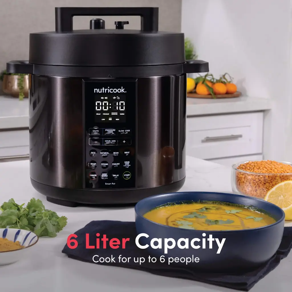 Nutricook Smart Pot2 6 Liters Electric Pressure Cooker 12Programs Black