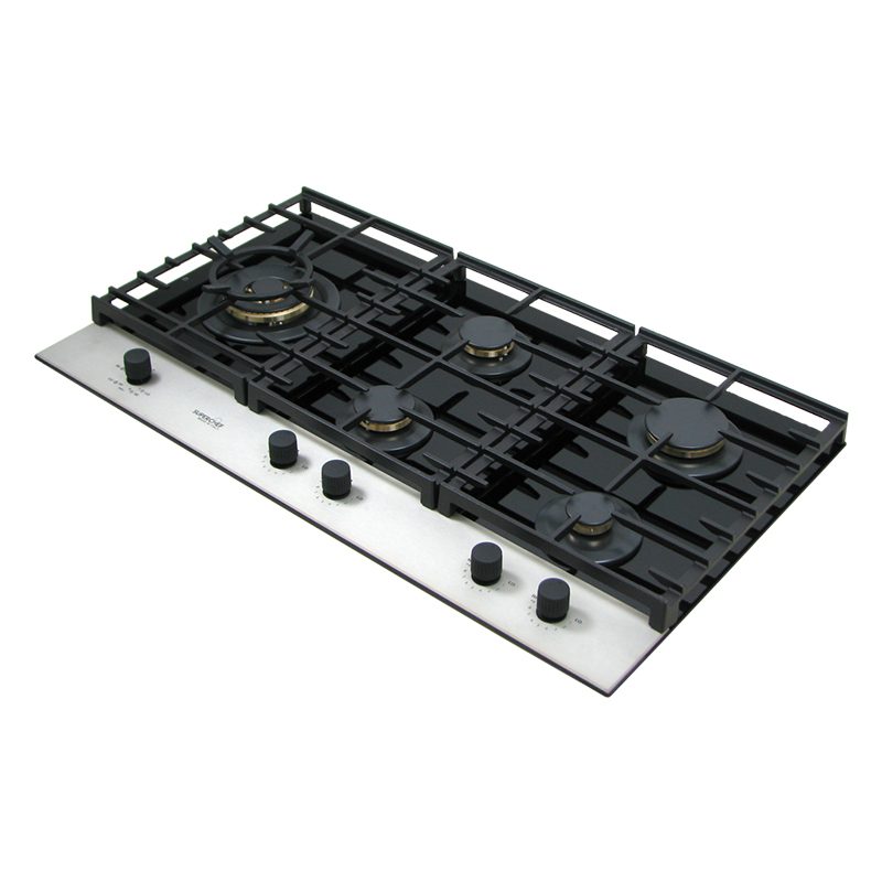 SuperChef Hob 90cm 5Burners Full Safety (SPBH10-CTSFSBB-P95BX)