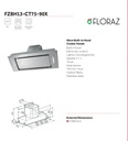 Floraz 90cm Hood  - Stainless Steel (FZBH13-CT75-90X)