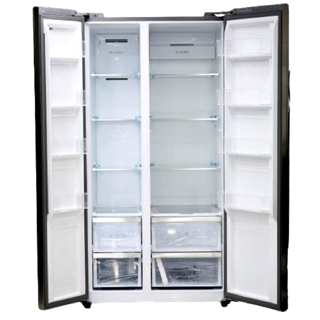Newton Side By Side Refrigerator 623 Liters Stainless Steel