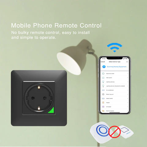 MOES Smart Wall Socket WiFi Socket - Black