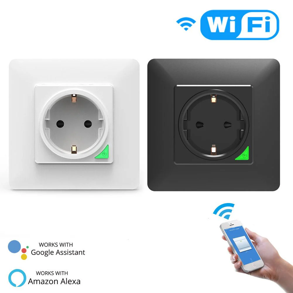 MOES Tuya Smart Wall Socket WiFi - White (WK-Y-EU-WH-MS) |