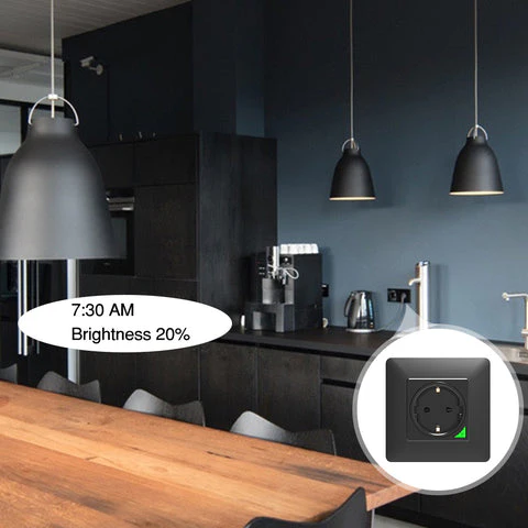 MOES Tuya Smart Wall Socket WiFi - White (WK-Y-EU-WH-MS) |