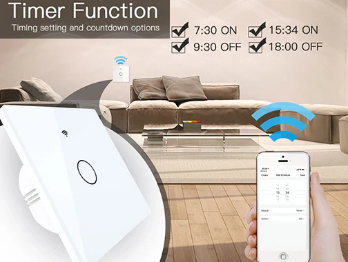 MOES Smart Switch WiFi+RF 2 Gang Switch - White