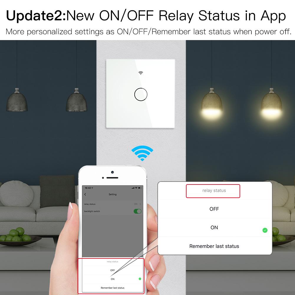 MOES Tuya Smart Switch WiFi+RF 4 Gang Switch- White (WRS-EU4-WH-MS) |