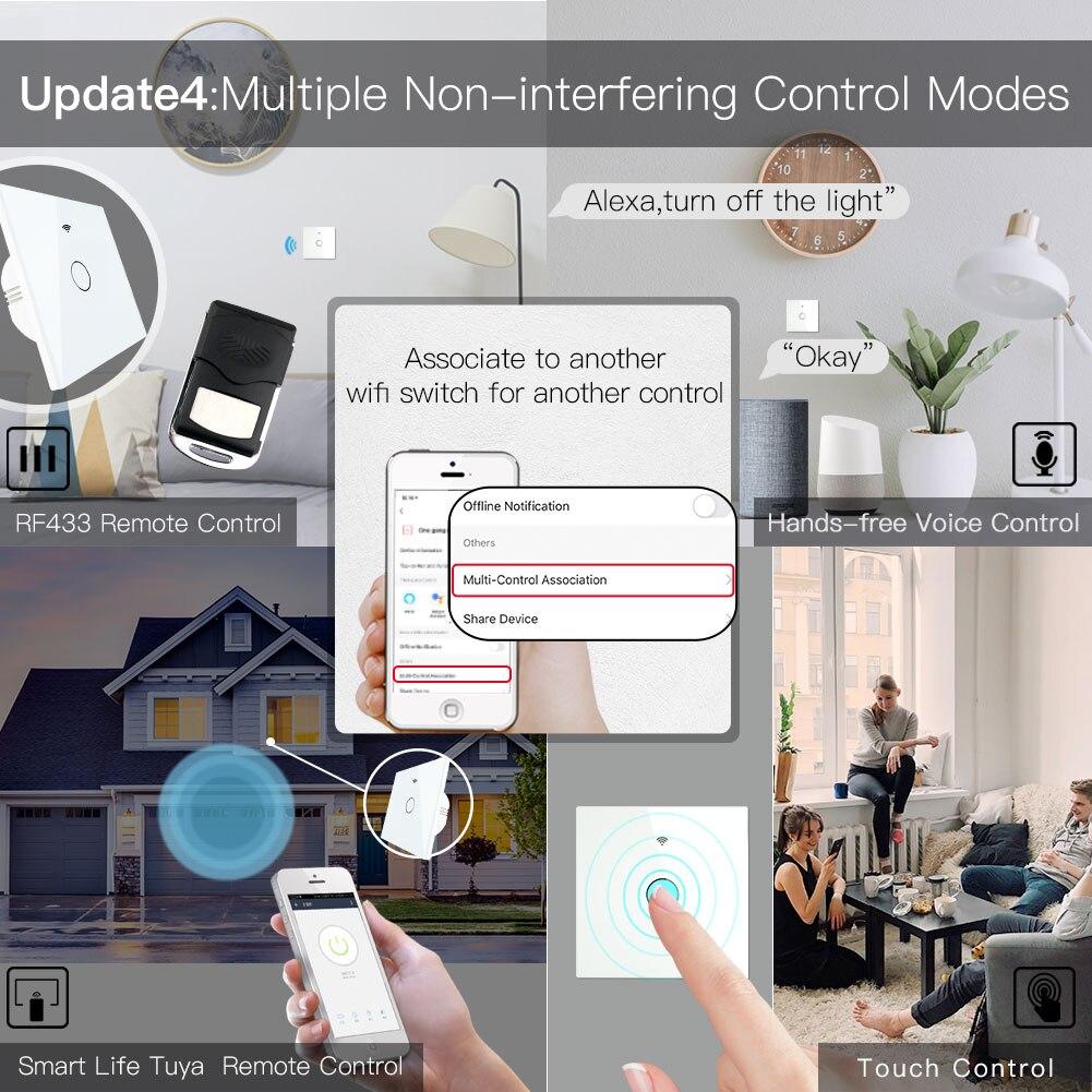 MOES Tuya Smart Switch WiFi+RF 4 Gang Switch- White (WRS-EU4-WH-MS) |