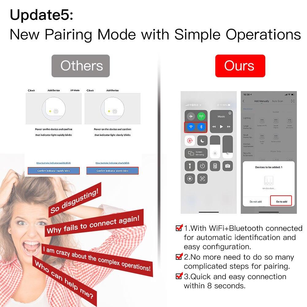 MOES Tuya Smart Switch WiFi+RF 4 Gang Switch- White (WRS-EU4-WH-MS) |