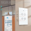 MOES Tuya Smart Curtain Light Switch WiFi+RF Curtain Light Switch - Black