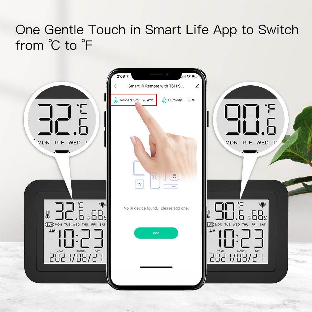 MOES Tuya Temperature & Humidity Sensor with Infrared Remote Controller