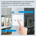 MOES Tuya Smart Dimmer Switch WiFi Dimmer Switch 1 Gang - White;