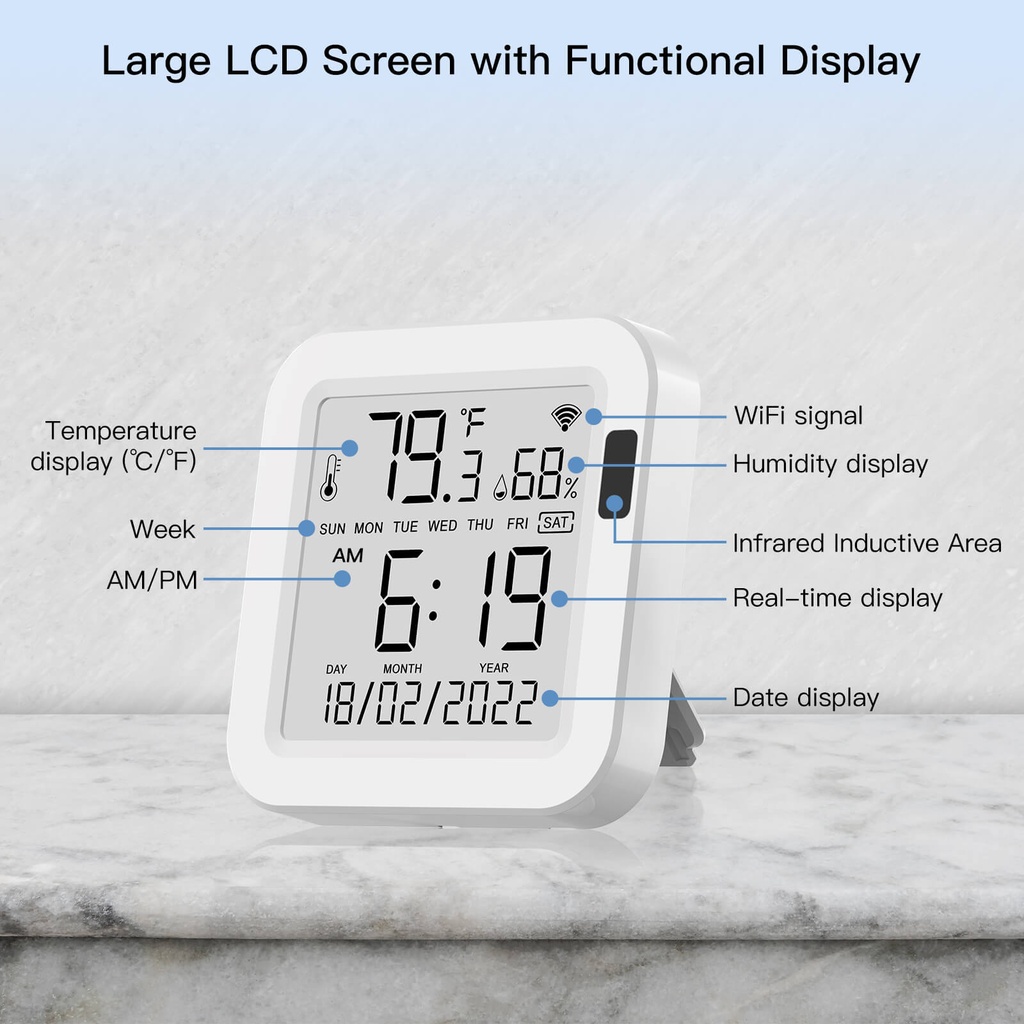 MOES Tuya Smart Sensor WiFi Temperature & Humidity Sensor