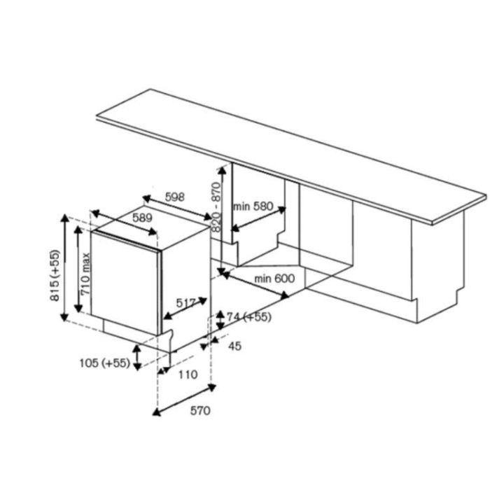 SuperChef Built in Dishwasher - Inox (SPIDW5-1309)