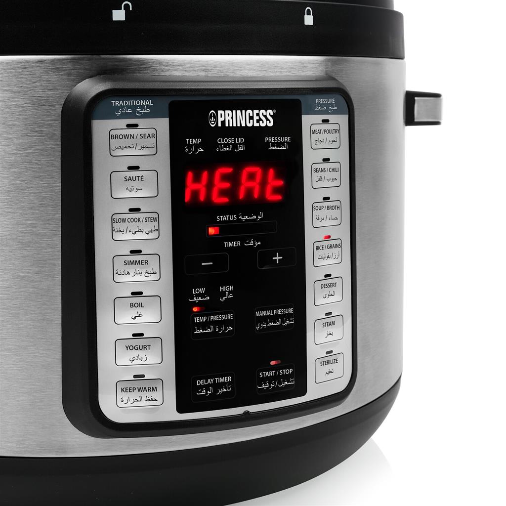 Princess Pressure Cooker 10L 1350W- Silver