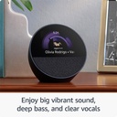 Amazon Echo Spot Smart Alarm Clock with Vibrant Sound with Alexa - Chalk (NEW)