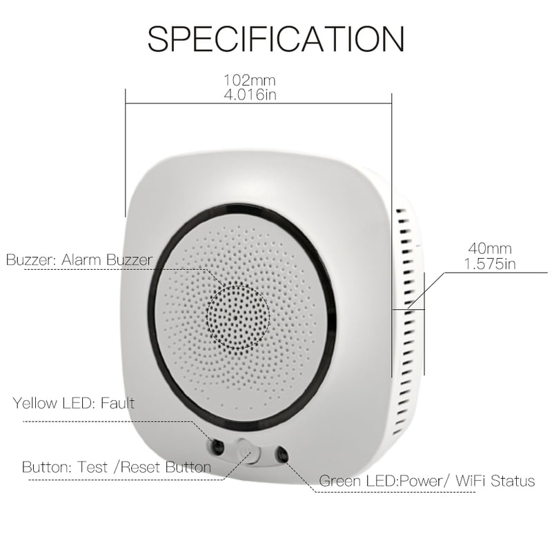 MOES wifi Smoke Detector with Siren