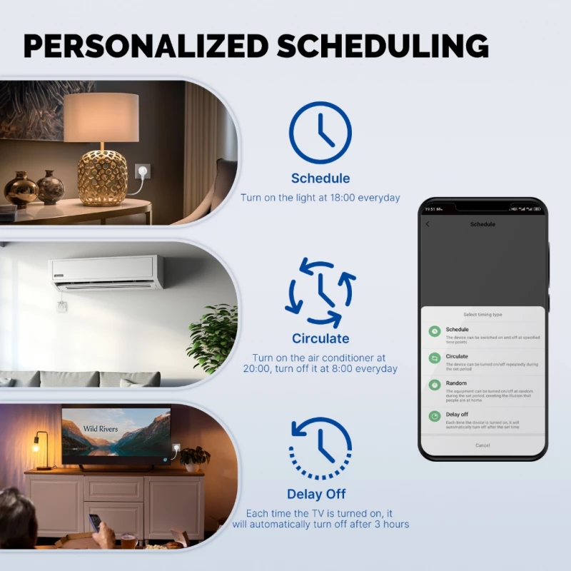 MOES Smart Plug 16A With Power Monitoring UK - Matter