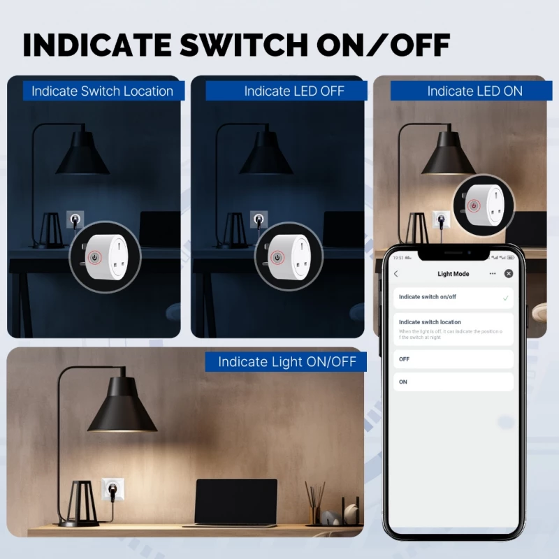 MOES Smart Plug 16A With Power Monitoring UK - Matter