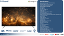 65" G Guard LED Smart TV 4K GoogleTV - Cedra