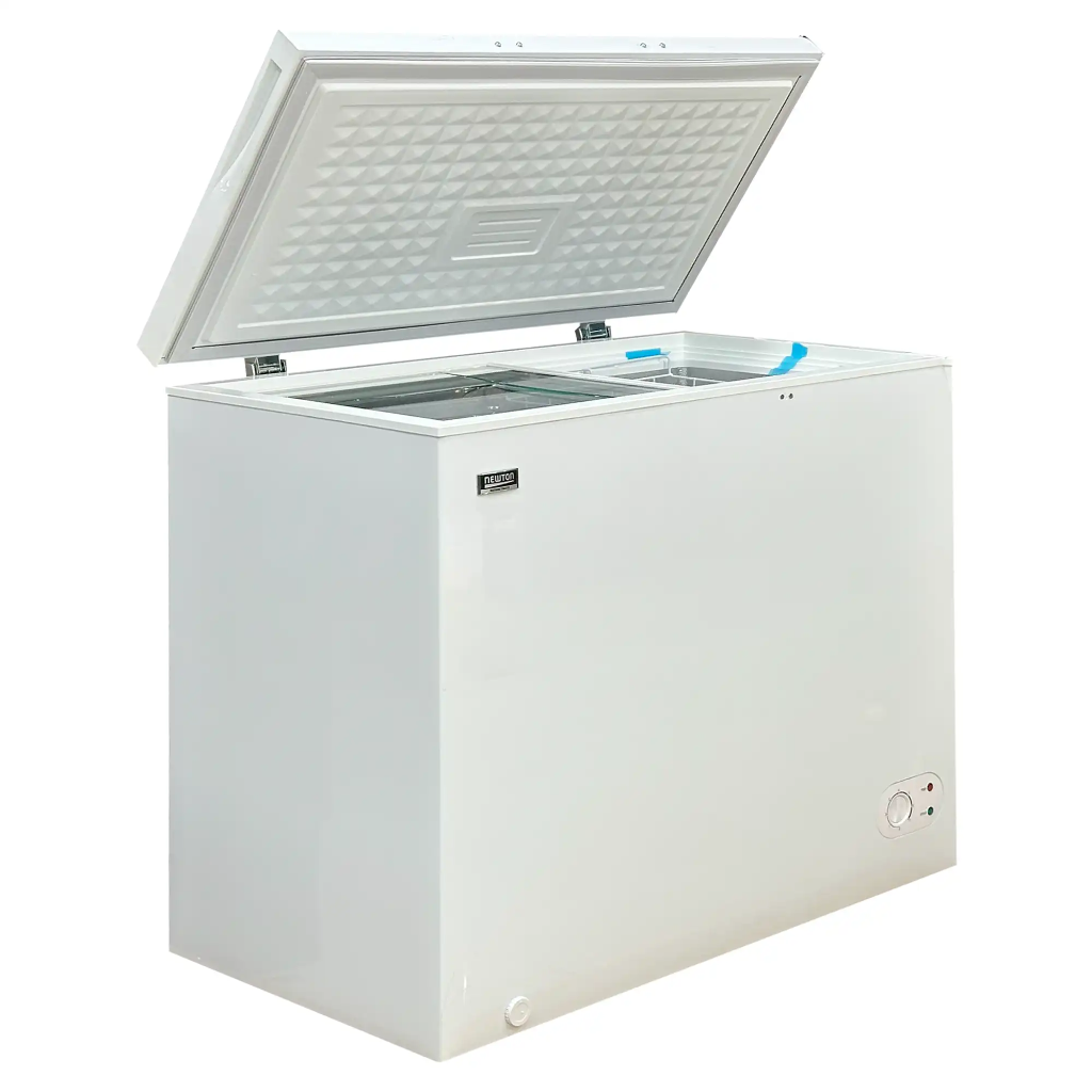 Chest Freezer 202L Glass White Door open