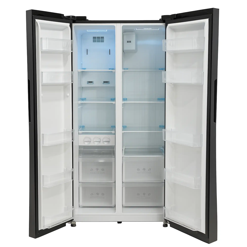 SidebySide Refrigerator 510Liter - Black Door open