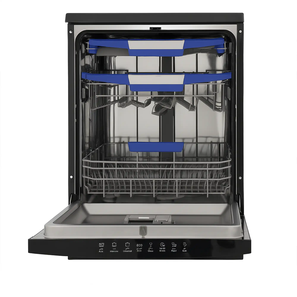 Door openDishwasher 9Prog 3Basket Vortex Black Newton