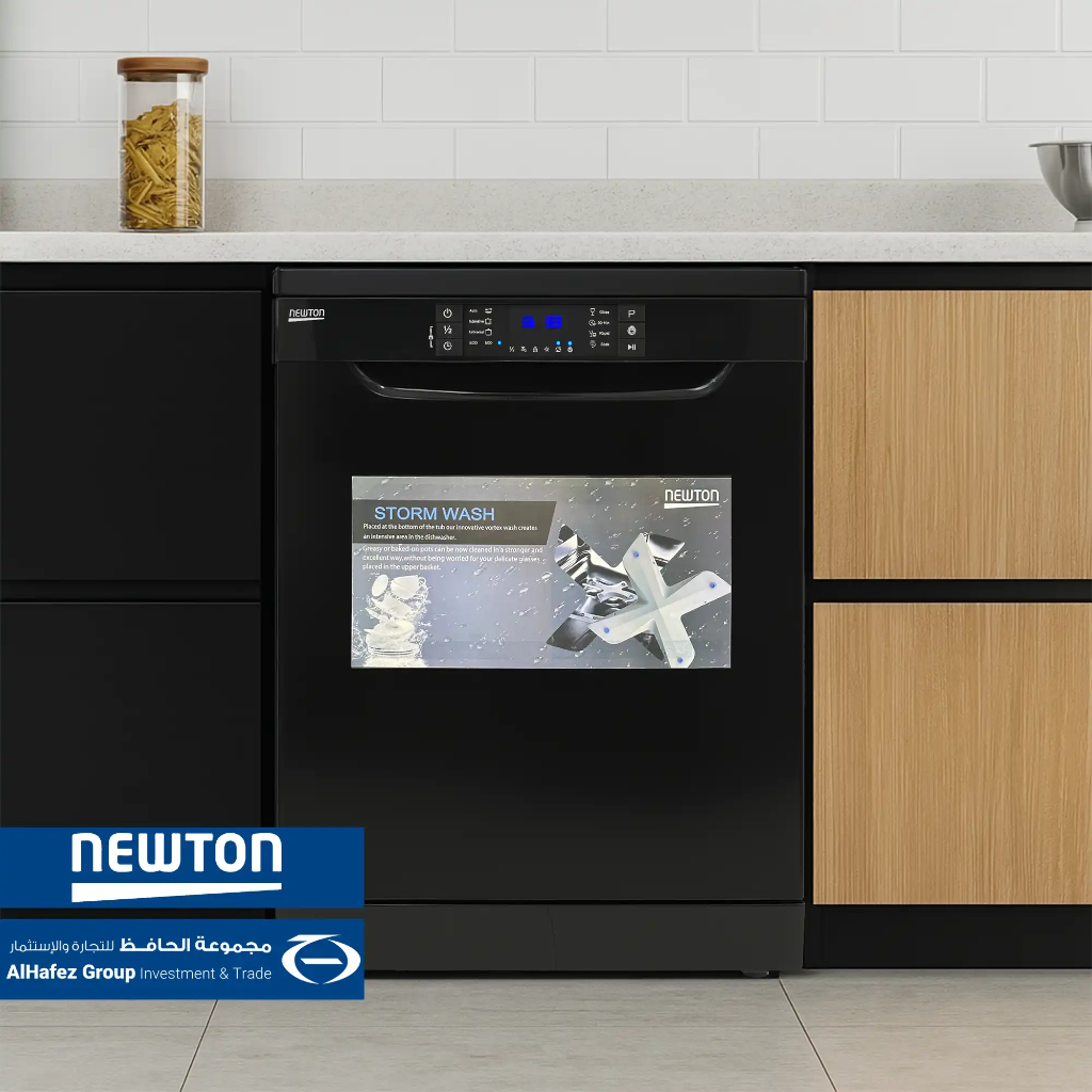 Mockup Dishwasher 9Prog 3Basket Vortex Black Newton