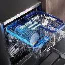 Dishwasher 6Prog 2&1Basket 14Set Silver sliding tray