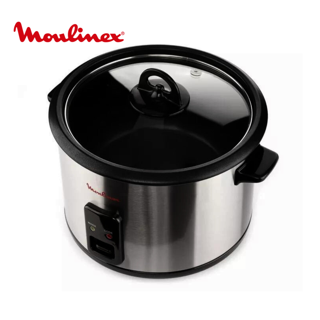 Moulinex Easycook Rice Cooker, 1.8L, 700W, Silver/Black (MK123D27)