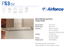 AirForce Hood 90cm 650m3/h SS (F53D2) T