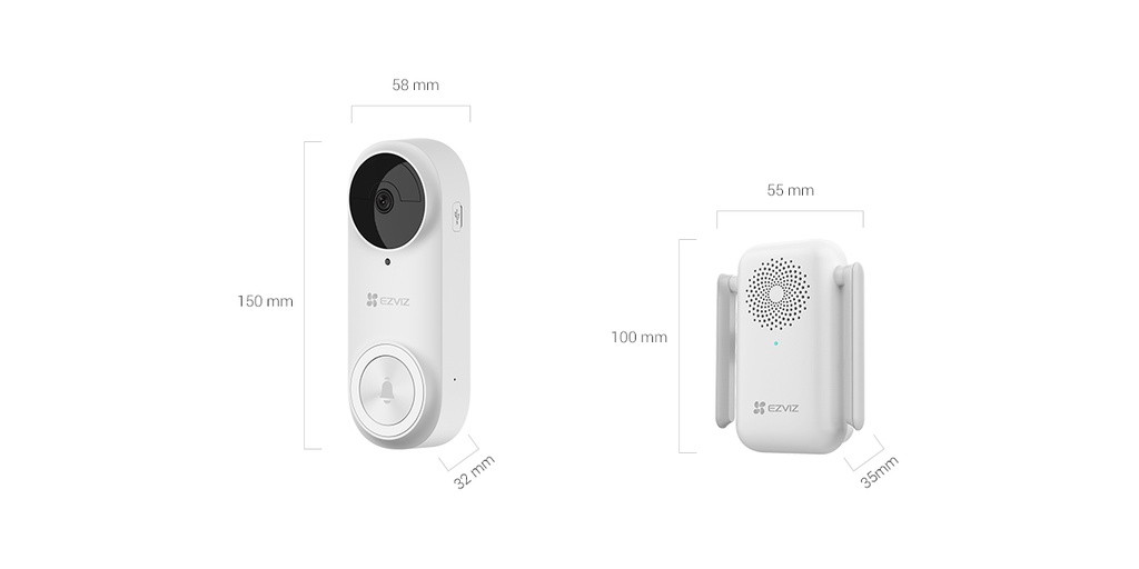 Ezviz DB2C Doorbell With Chime (3K)