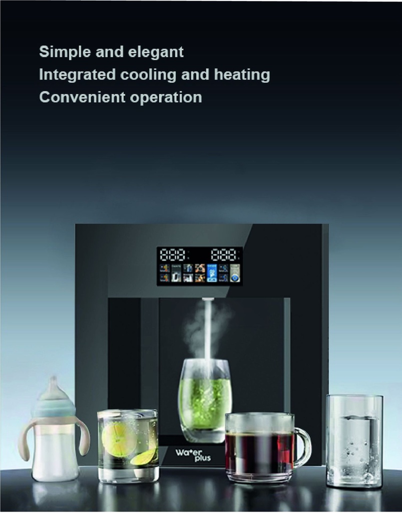 H2P Built-in Water Cooler Digital - Black [B2024-D] (NEW)