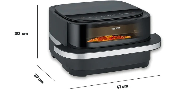 Severin 4L 2100W Multi-Function Air Fryer with Pizza Programs 