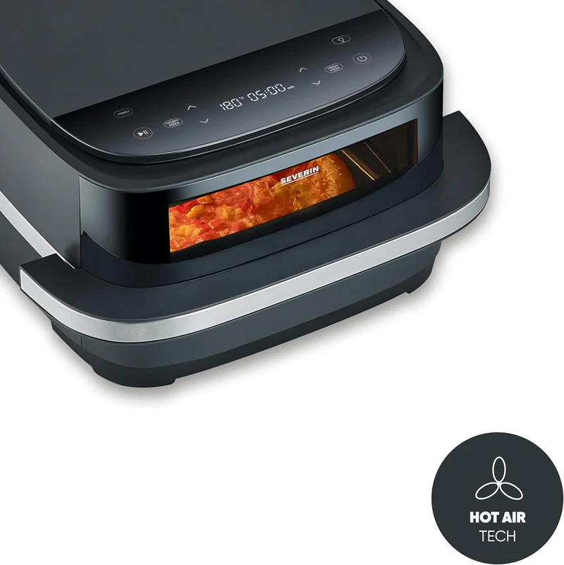 Severin 4L 2100W Multi-Function Air Fryer with Pizza Programs 